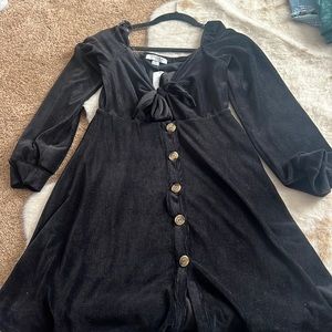 Black button down dress